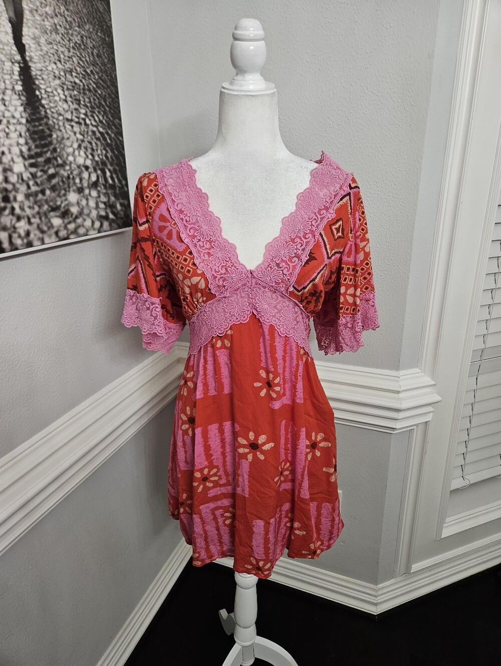 Spell & The Gypsy Libertine Lace Mini Dress Size Large - Picture 6 of 12